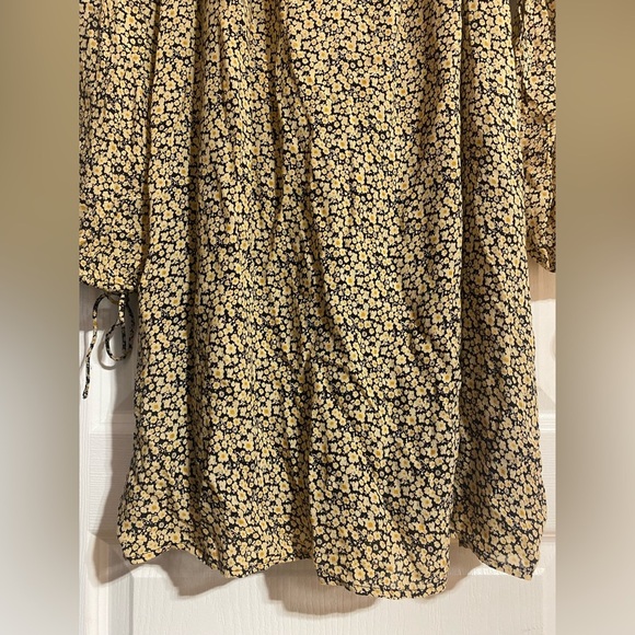 Zara Off Cold Shoulder Mini Floral Boho Long Sleeve Flowy Dress Size Large - Picture 8 of 13